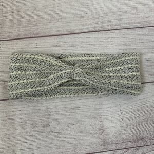 American Eagle Outfitters Cream Black Metallic Knit Headband Ear Warmer Winter